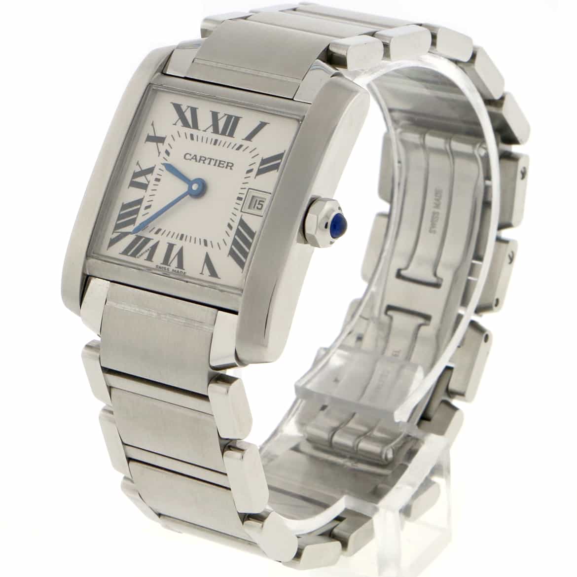 Cartier Tank Francaise Small Stainless Steel 25MM Womens Watch W51008Q3 - Image 4