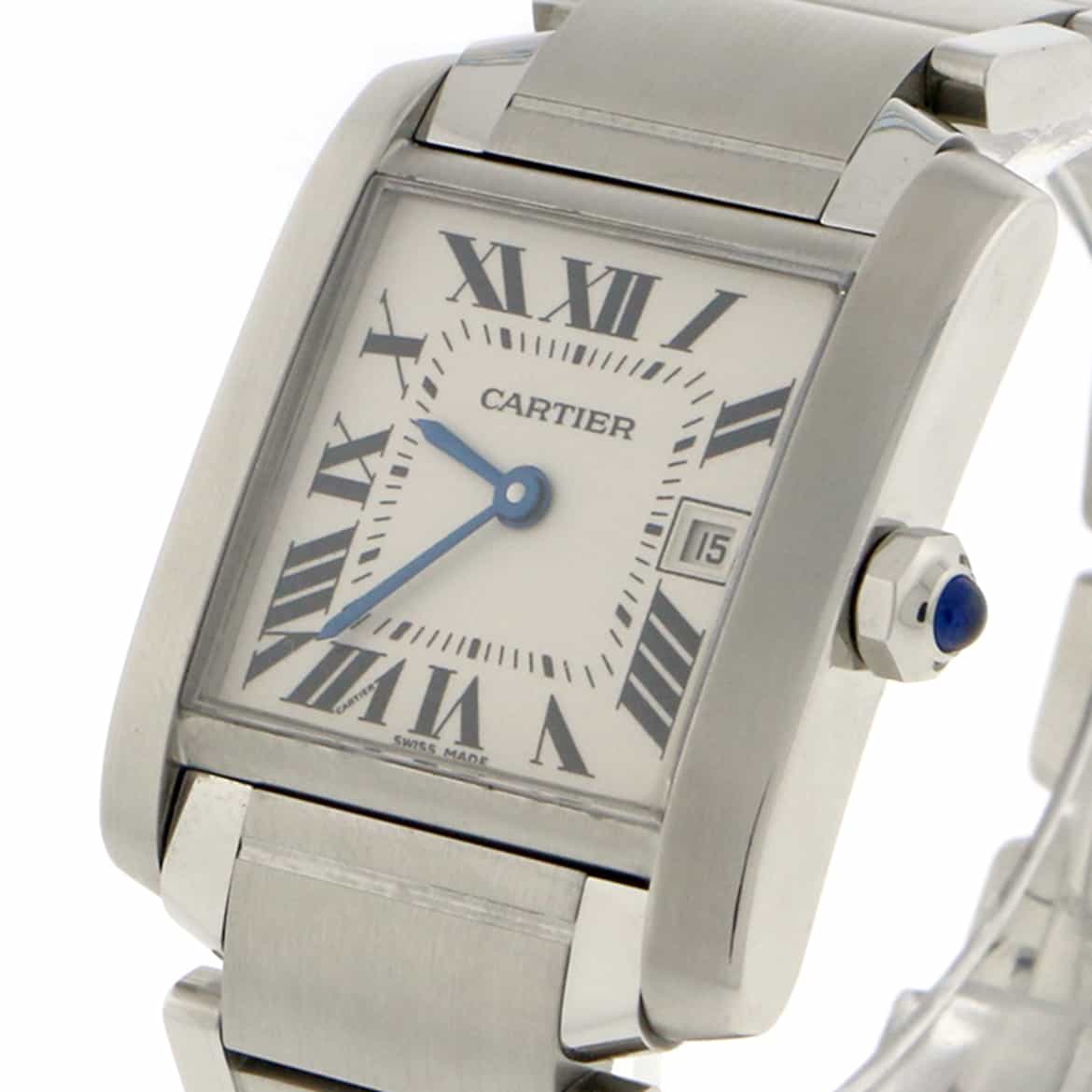 Cartier Tank Francaise Small Stainless Steel 25MM Womens Watch W51008Q3 - Image 5