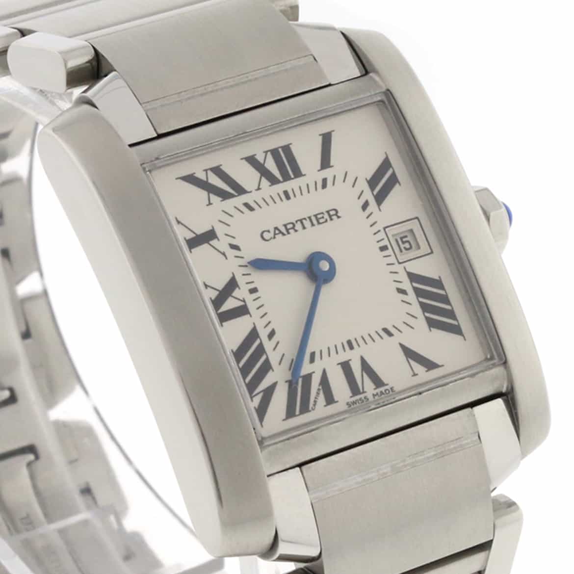 Cartier Tank Francaise Small Stainless Steel 25MM Womens Watch W51008Q3 - Image 6