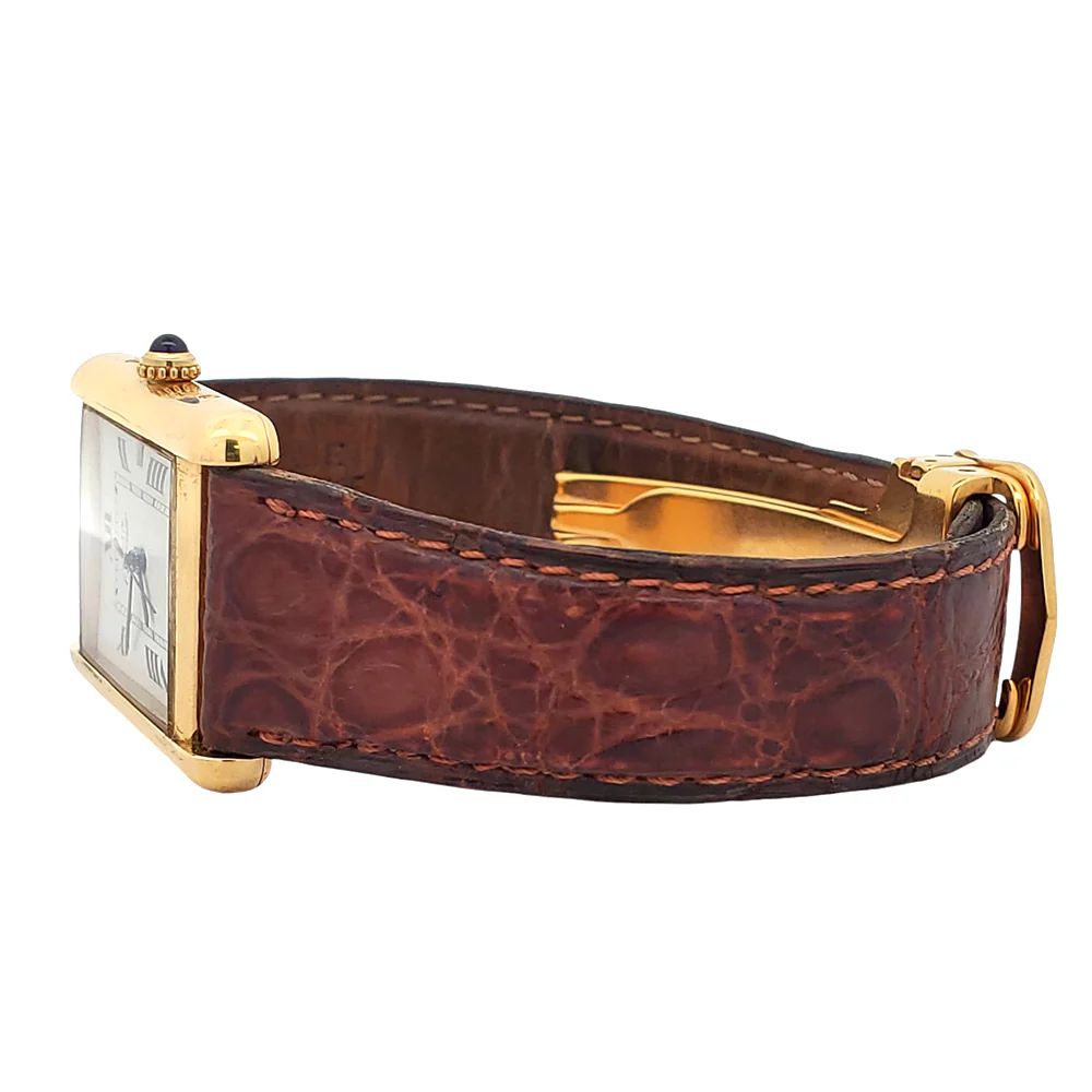Cartier Tank Louis 18k 25mm Yellow Gold Plated Must-de-cartier 2413 Watch - Image 3