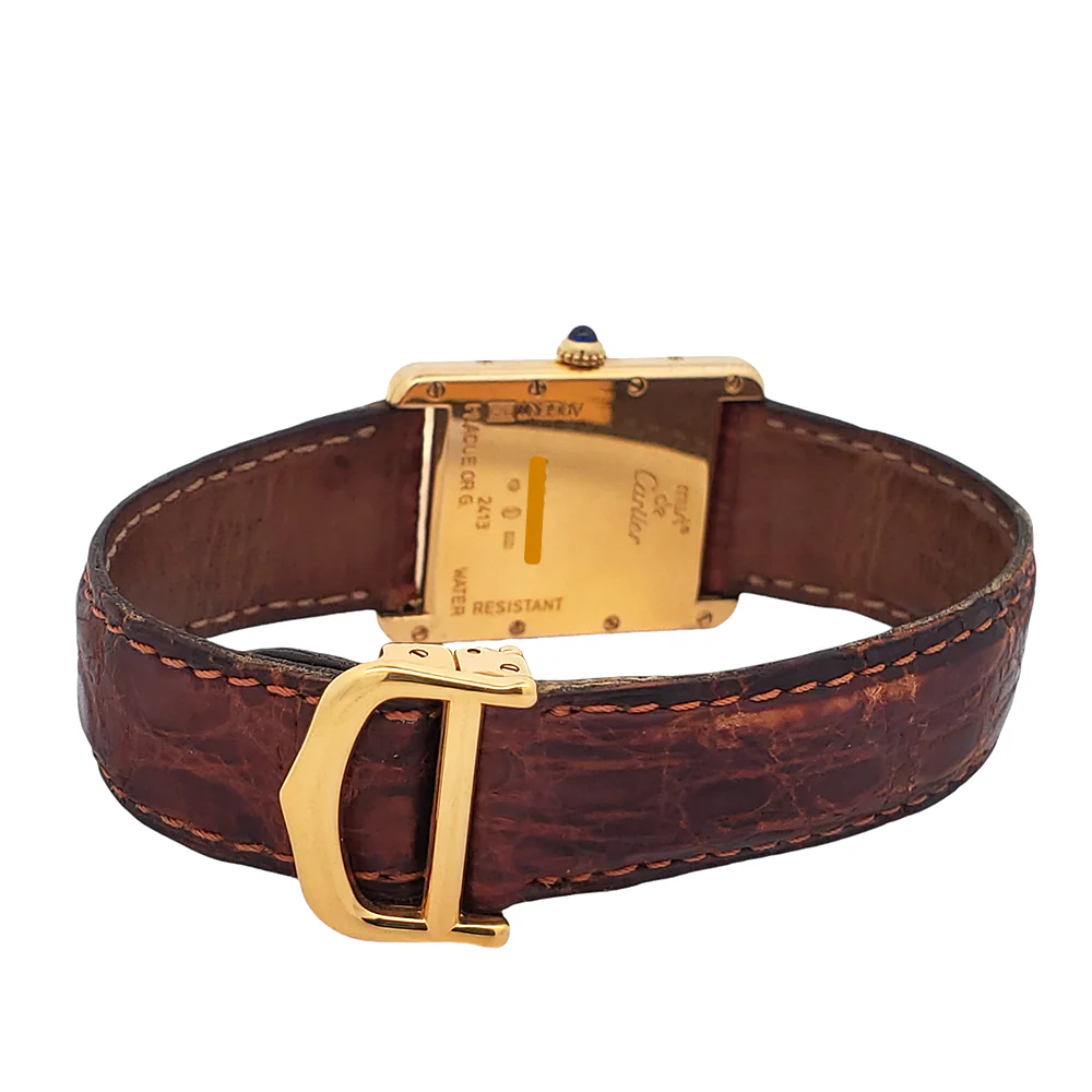 Cartier Tank Louis 18k 25mm Yellow Gold Plated Must-de-cartier 2413 Watch - Image 5