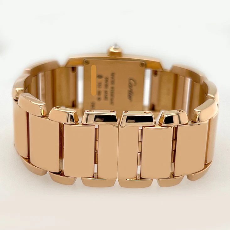 Cartier Tankissime 20mm Silver Dial Rose Gold Ladies Watch 2801 - Image 4