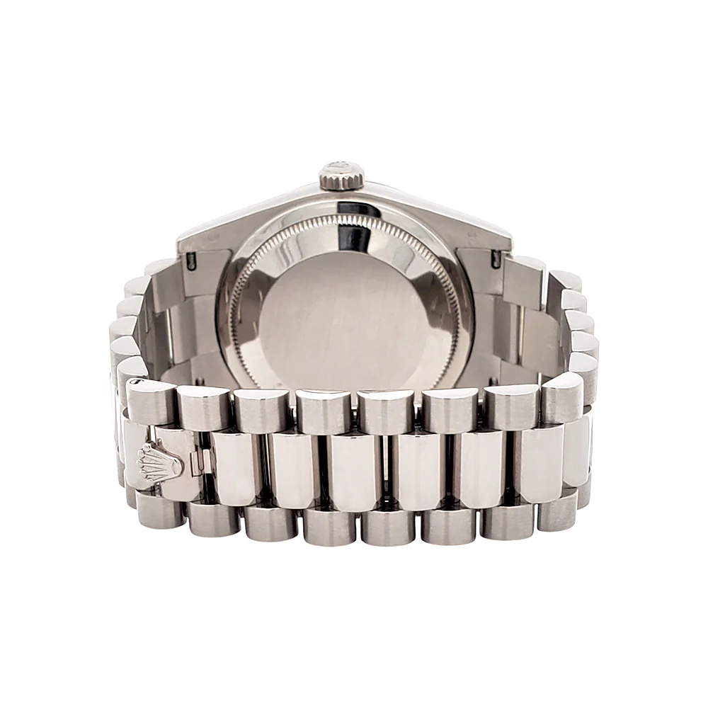 Certified Rolex President Day-Date 36mm 118239 Factory Silver Diamond Dial White Gold Watch Box Papers - Image 5