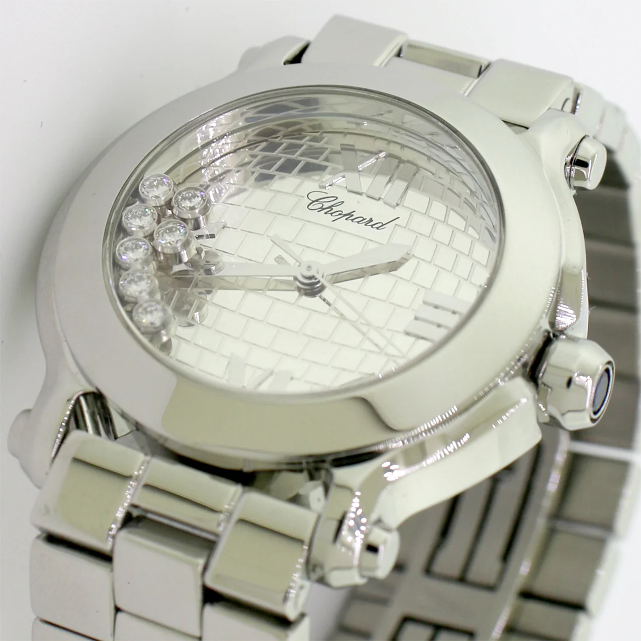 Chopard Happy Sport 35MM Brick Pattern Dial Limited Edition Watch 8475 - Image 2
