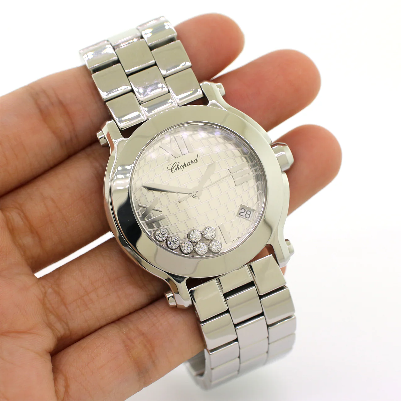 Chopard Happy Sport 35MM Brick Pattern Dial Limited Edition Watch 8475 - Image 6