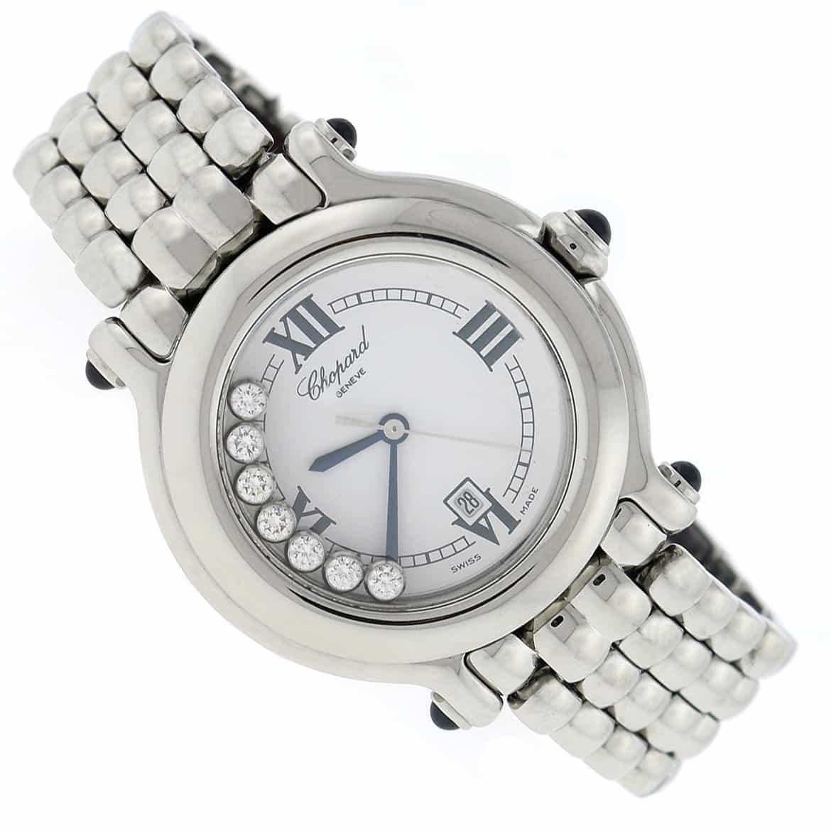 Chopard Happy Sport 7 Floating Diamonds Steel 32MM Watch 278236-3005 - Image 2