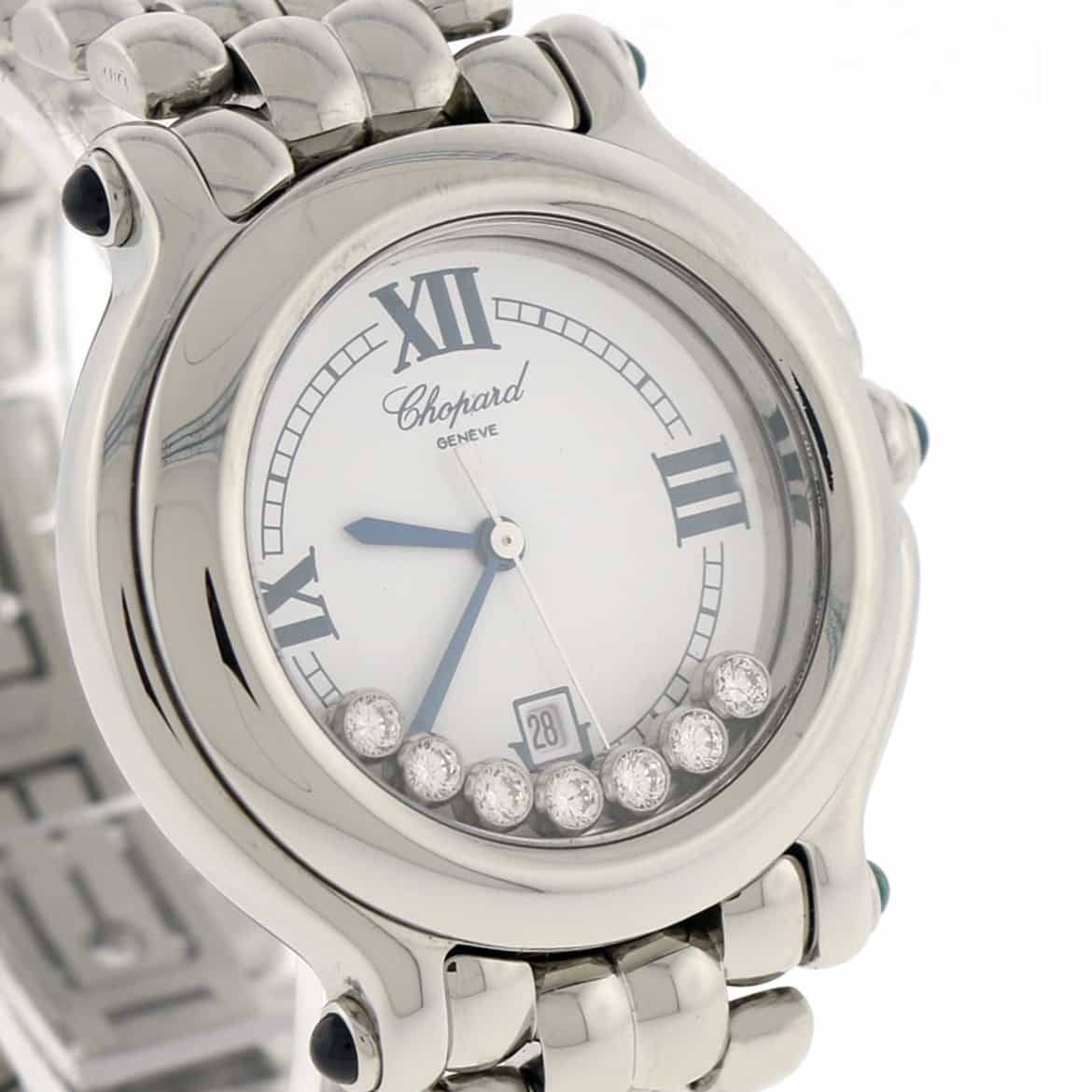 Chopard Happy Sport 7 Floating Diamonds Steel 32MM Watch 278236-3005 - Image 3