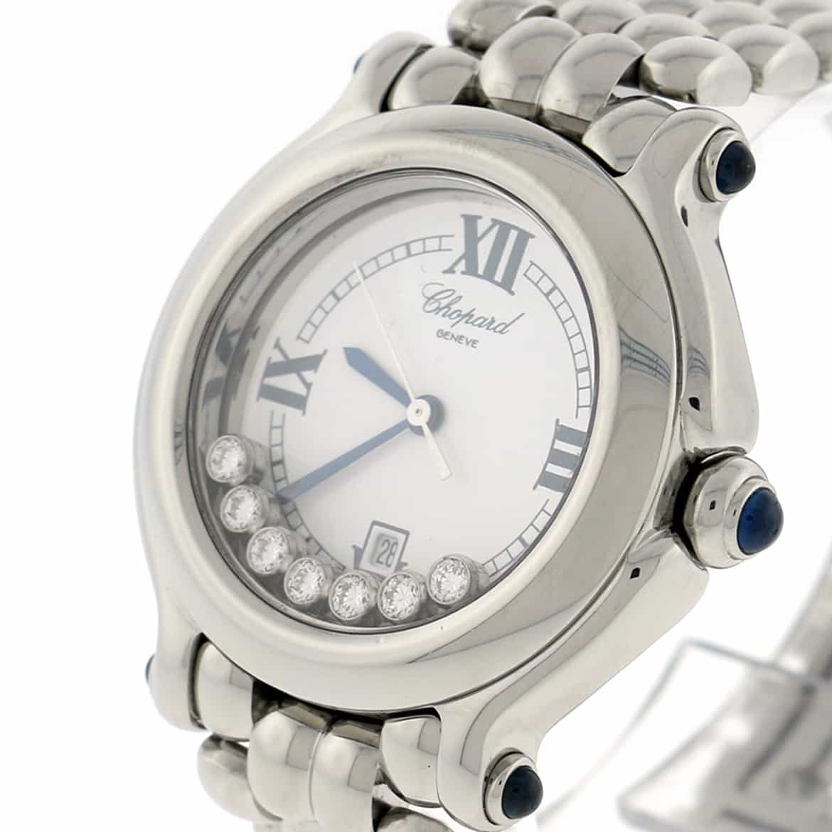 Chopard Happy Sport 7 Floating Diamonds Steel 32MM Watch 278236-3005 - Image 4