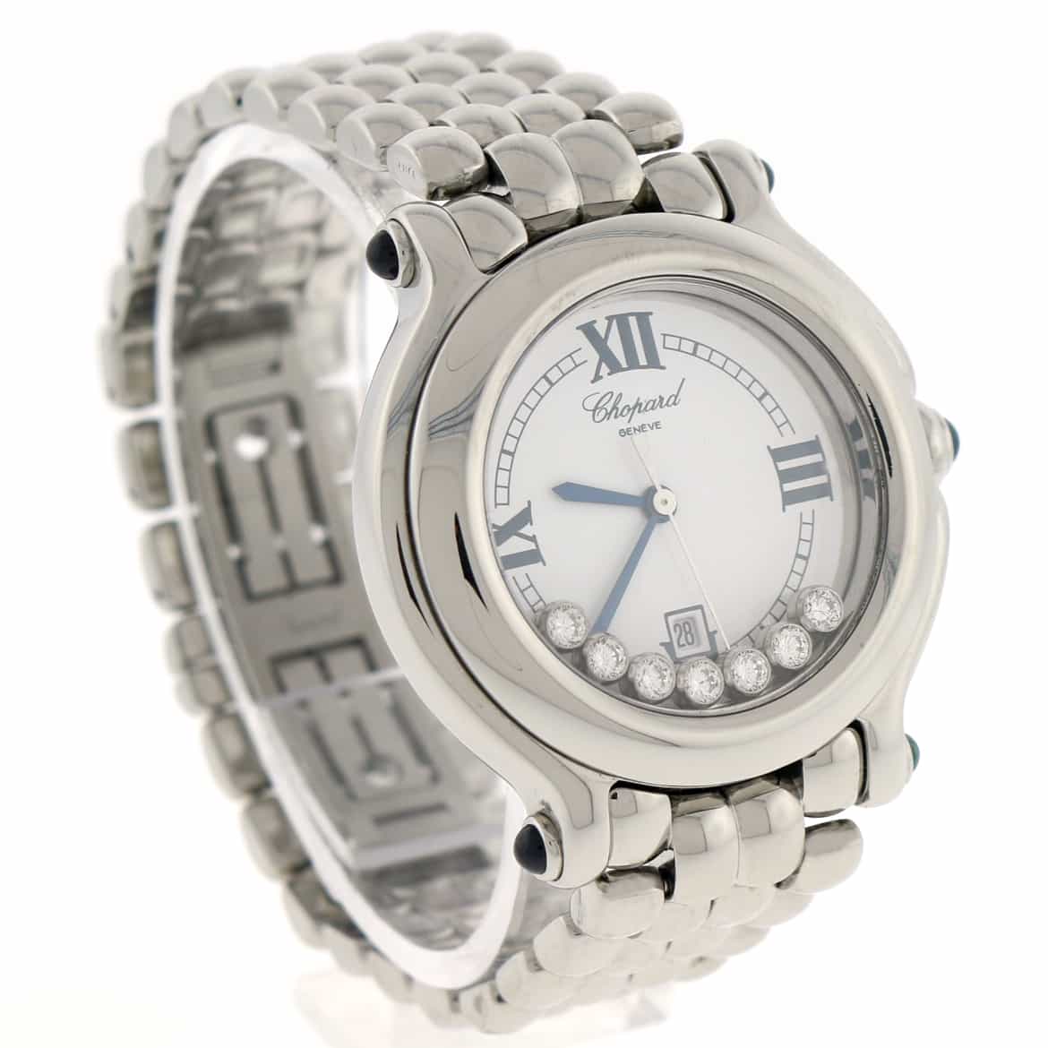 Chopard Happy Sport 7 Floating Diamonds Steel 32MM Watch 278236-3005 - Image 5
