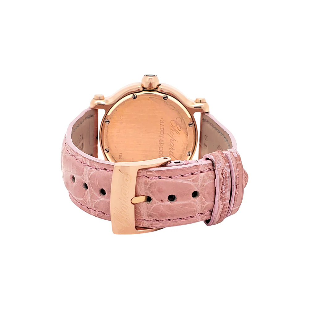 Chopard Happy Sport Pearl Dial 7 Floating Diamond Rose Gold Ladies 36mm Watch 4183 with Box - Image 5