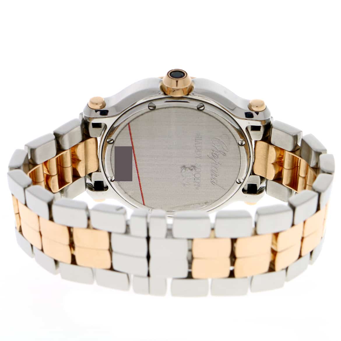 Chopard Happy Sport Round Medium 7-Floating Diamonds 2-Tone 18K Rose Gold/Stainless Steel 36MM Watch 278488-9001 - Image 5