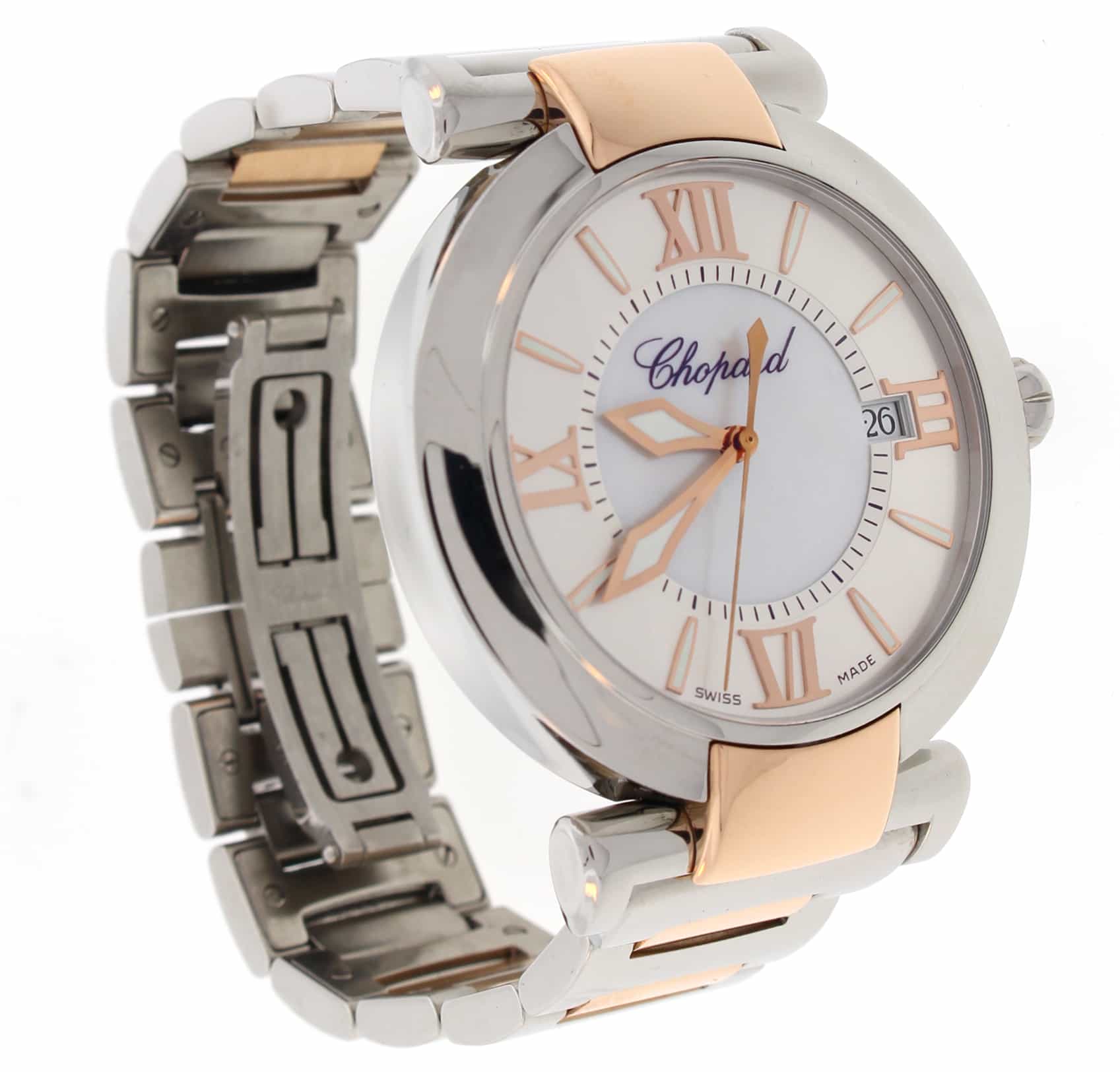 Chopard Imperiale 18K Rose Gold & Stainless Steel Original Mother of Pearl Dial 40MM Automatic Ladies Watch 8531 - Image 5