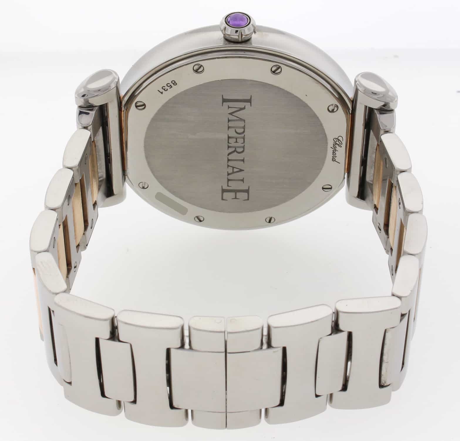 Chopard Imperiale 18K Rose Gold & Stainless Steel Original Mother of Pearl Dial 40MM Automatic Ladies Watch 8531 - Image 7