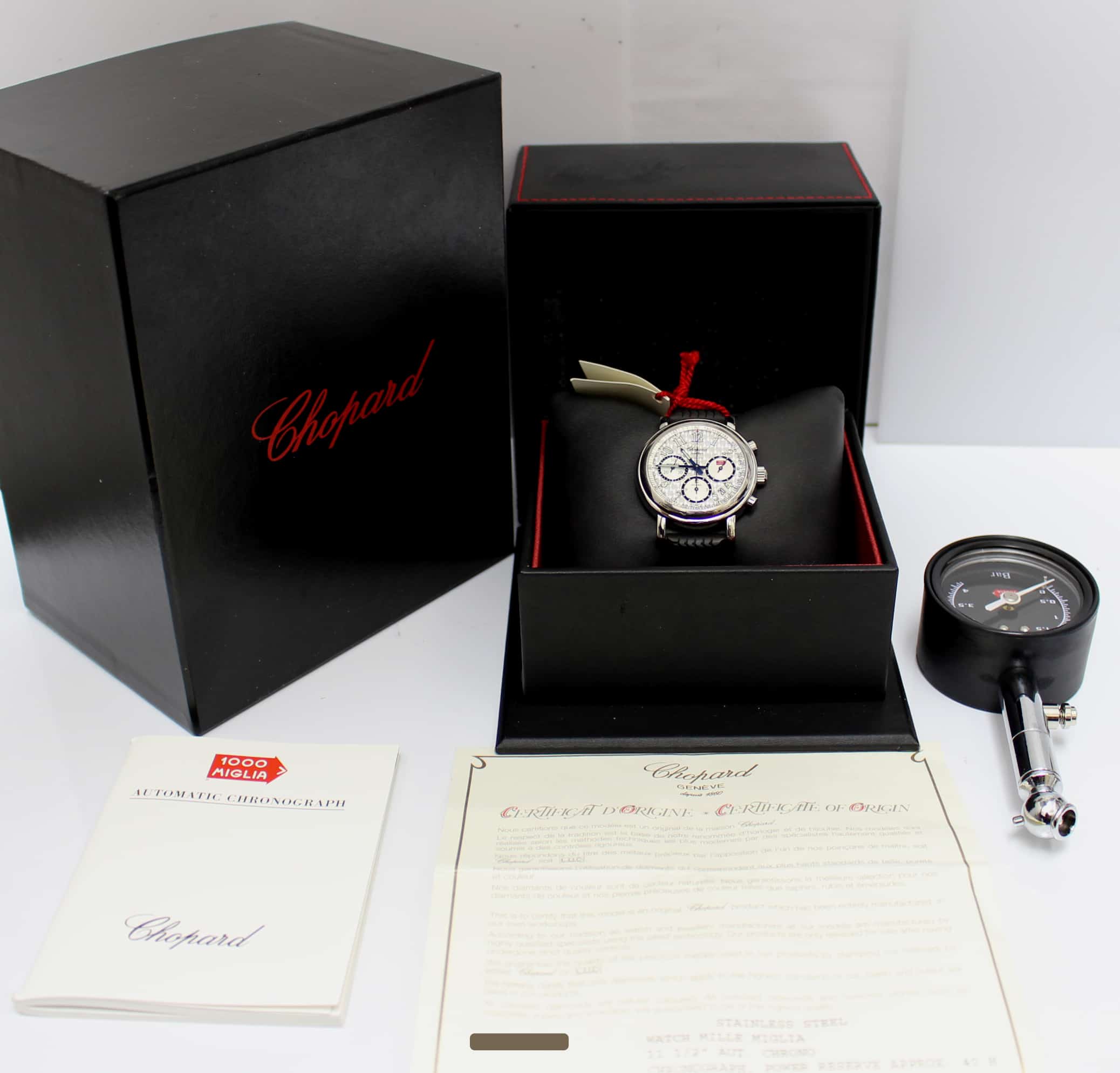 Chopard Mille Miglia 1000 Chronograph Silver Gray Dial Steel Mens Watch 168331-99 - Image 3