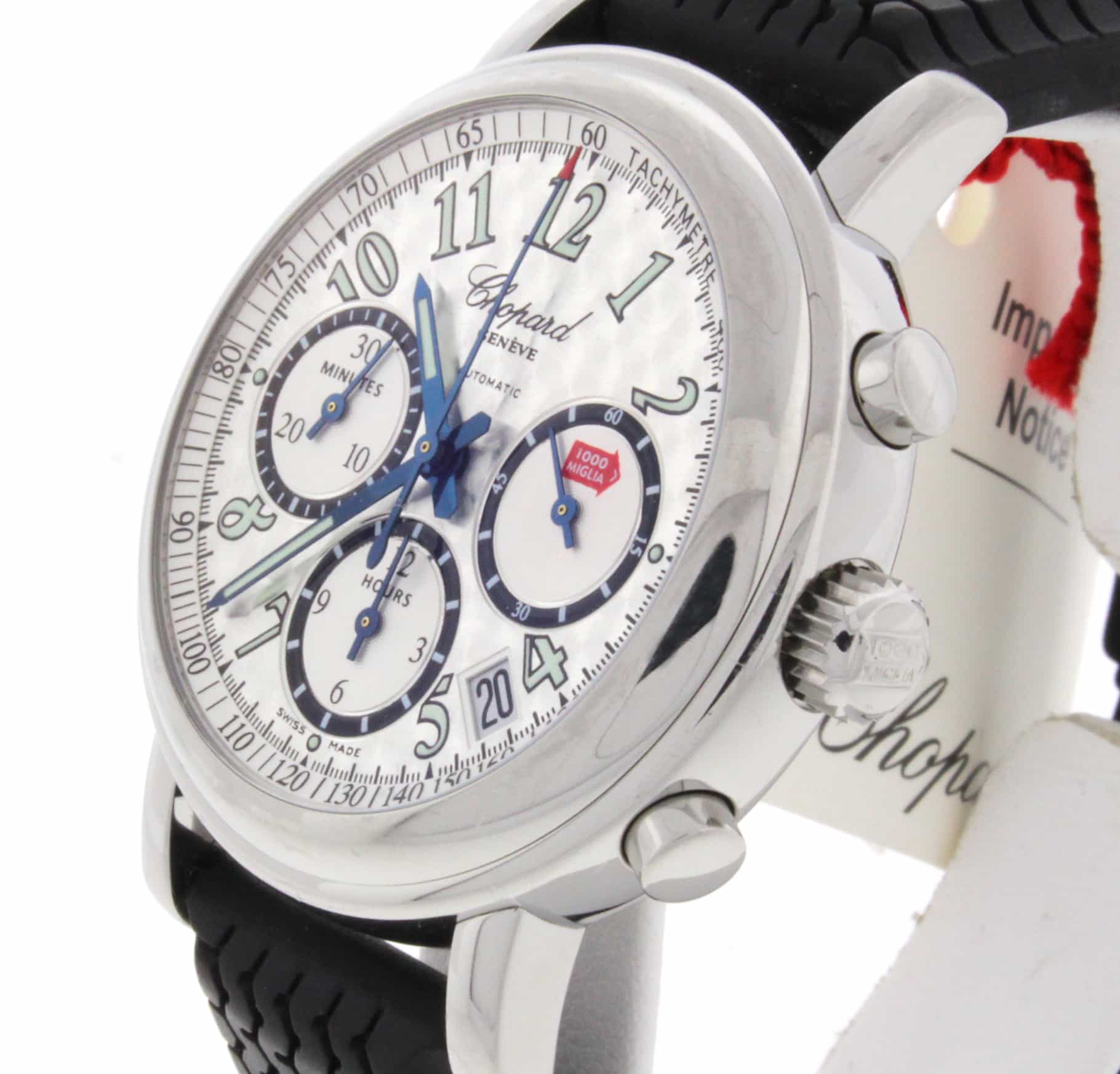 Chopard Mille Miglia 1000 Chronograph Silver Gray Dial Steel Mens Watch 168331-99 - Image 4
