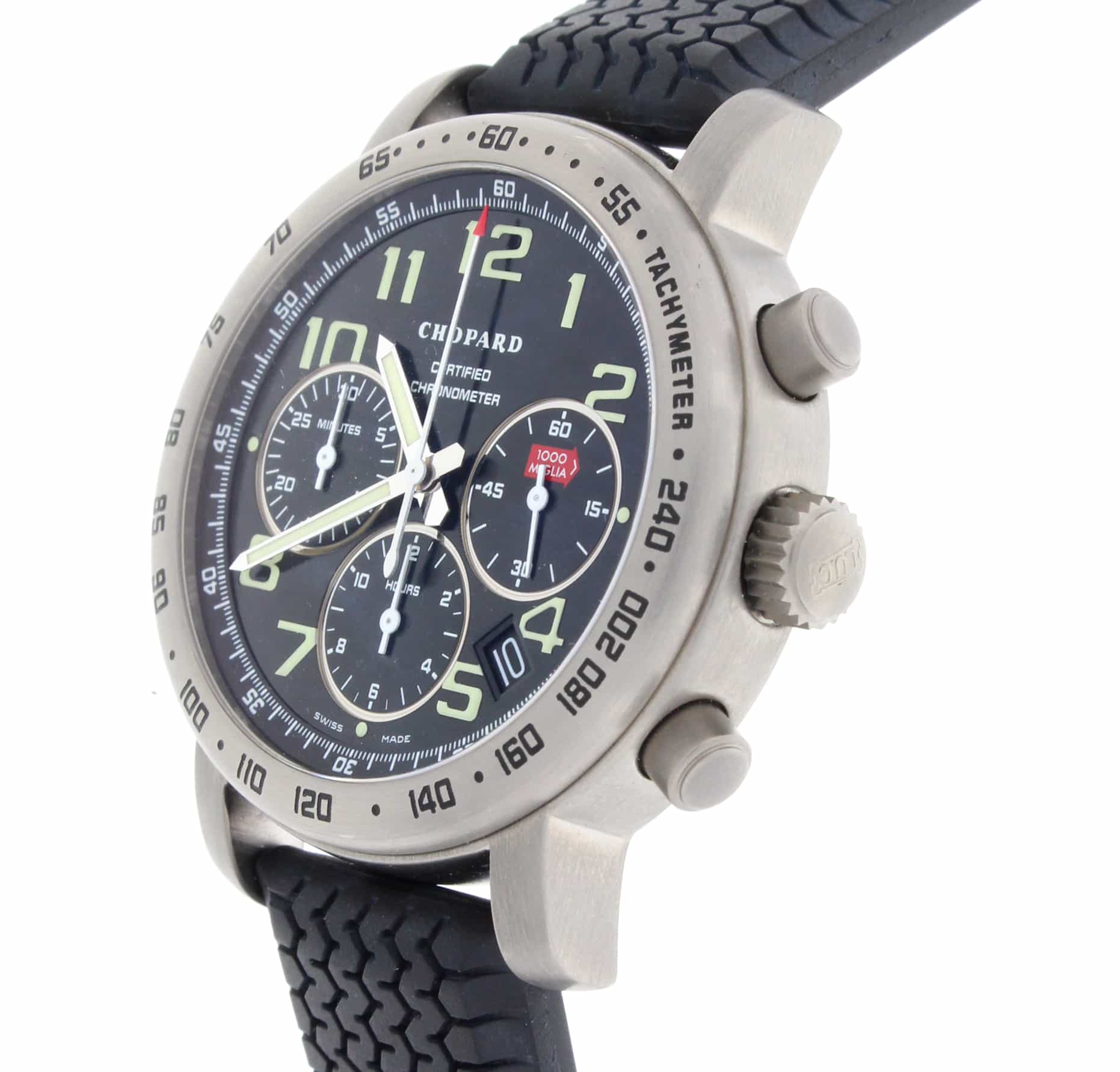 Chopard Mille Miglia Chronograph Black Dial 40MM Automatic Titanium Mens Watch 168915 - Image 4