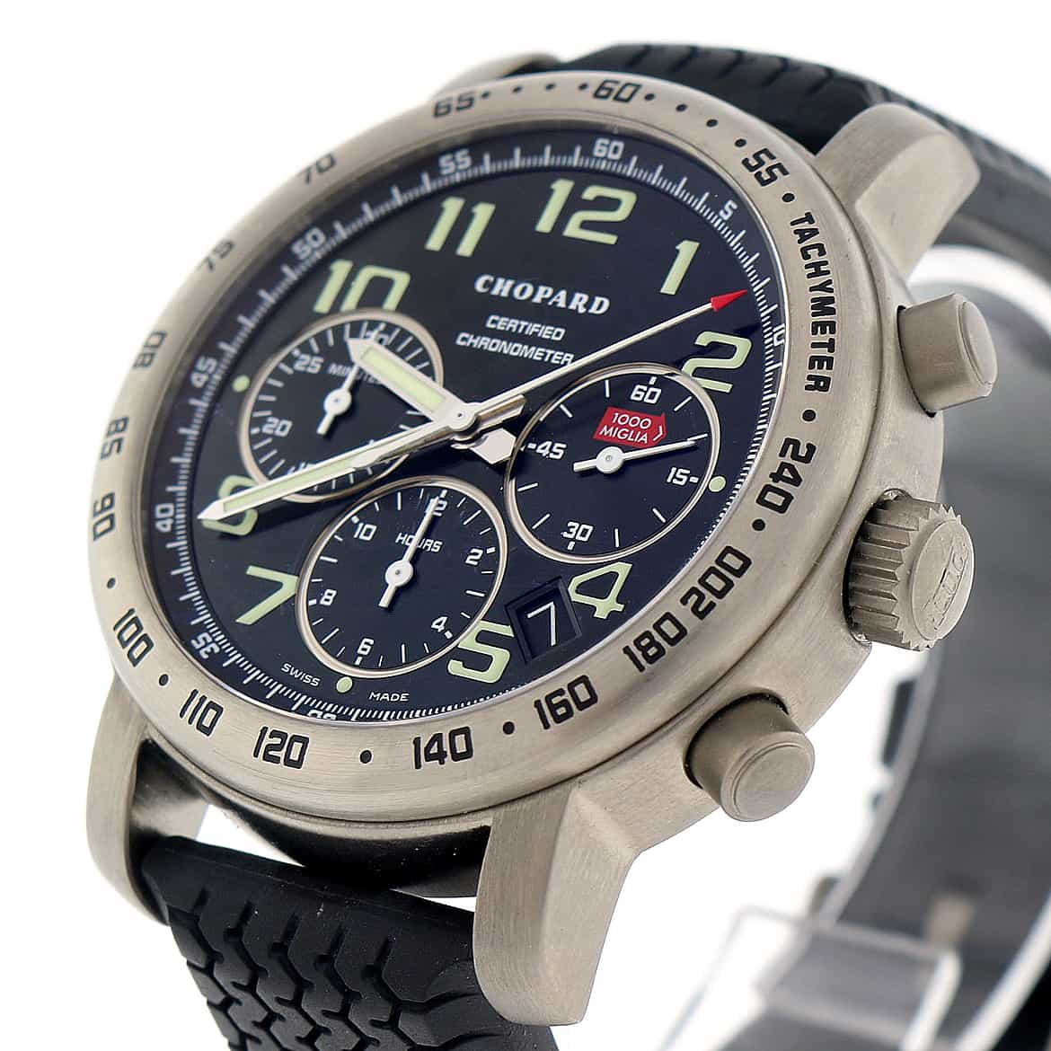 Chopard Millie Miglia Chronograph 40MM Automatic Titanium Mens Watch 168915-3001 - Image 6