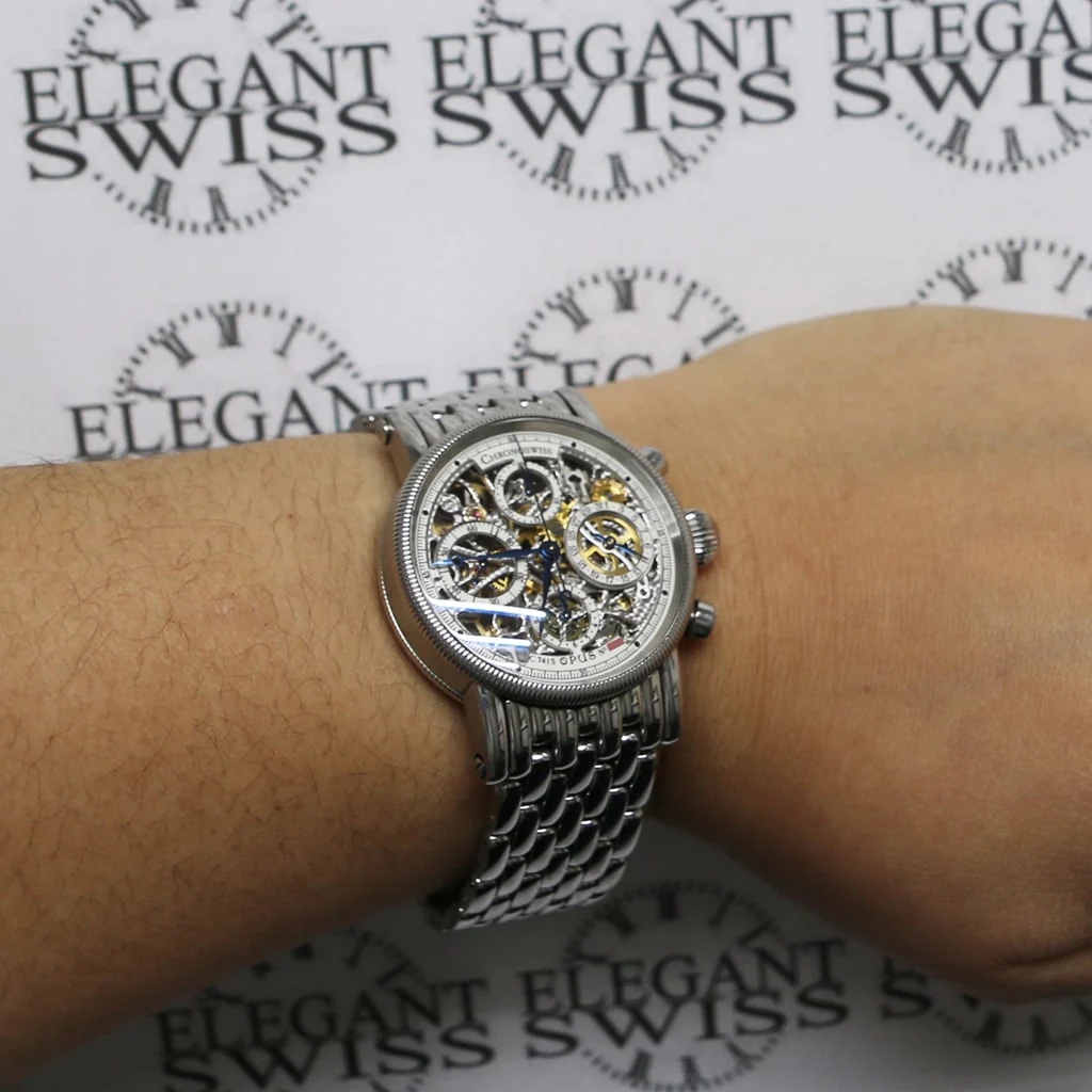 Chronoswiss Opus Skeleton Chronograph 38MM Automatic Stainless Steel Mens Watch CH7523 - Image 4