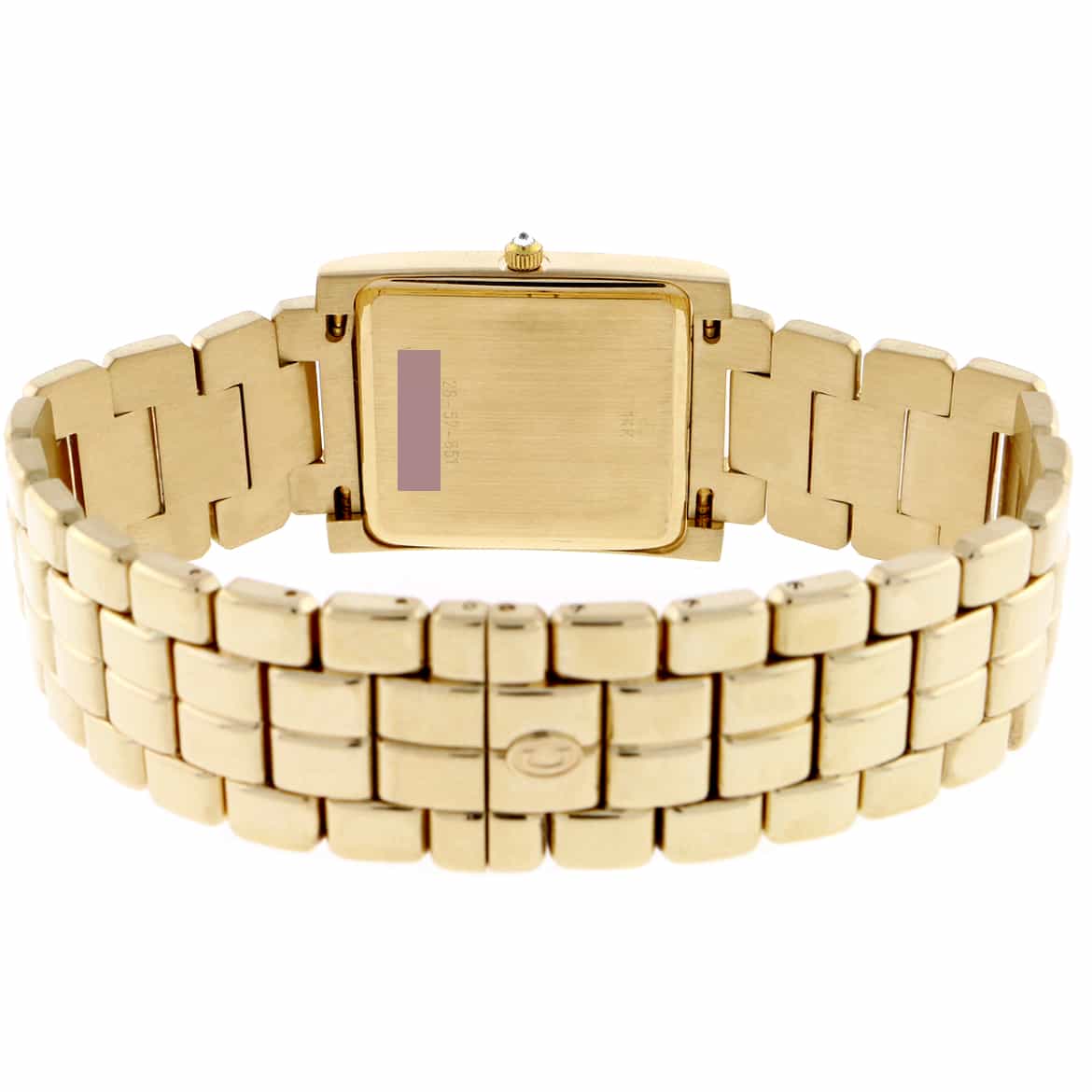 Concord Square 14K Yellow Gold 26MM Silver Roman Dial Diamond Crown Watch 28-57-651 - Image 6