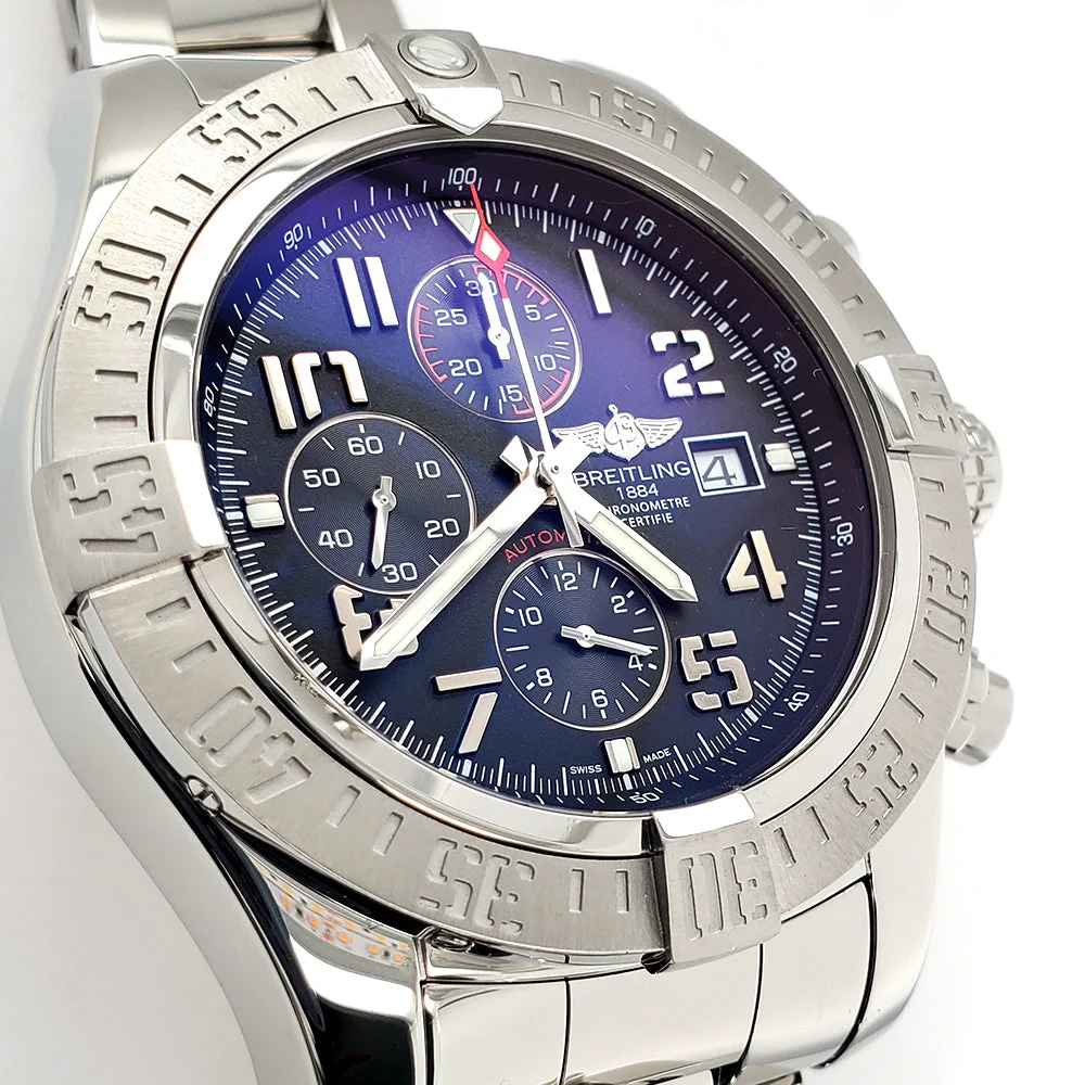 Breitling Super Avenger II Chronograph 48mm Stainless Steel Watch A13371 - Image 3