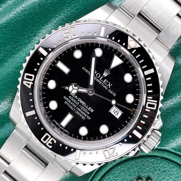 Rolex Sea-Dweller 40mm Black Ceramic Bezel Stainless Steel Watch 116600 Box Papers