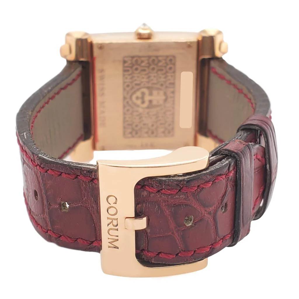 Corum Antika Ladies 18K Rose Gold Original Diamond Bezel White Dial Limited Edition Watch 055.653.85 - Image 5