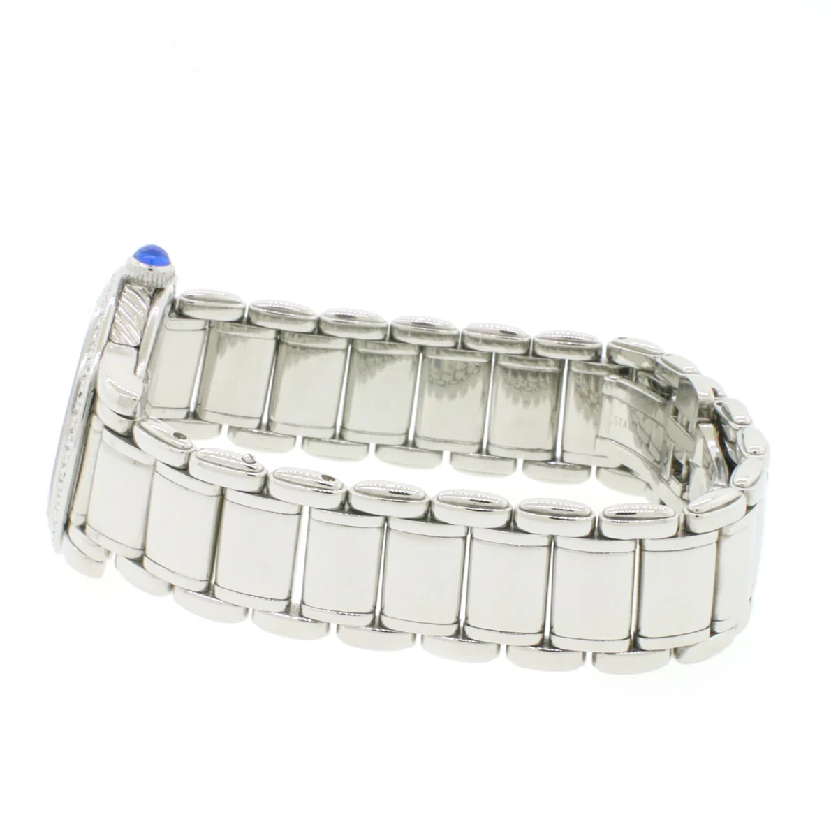 David Yurman Factory Diamond Bezel White Ceramic Stainless Women's Quartz Watch 29.5mm T717-S - Image 5