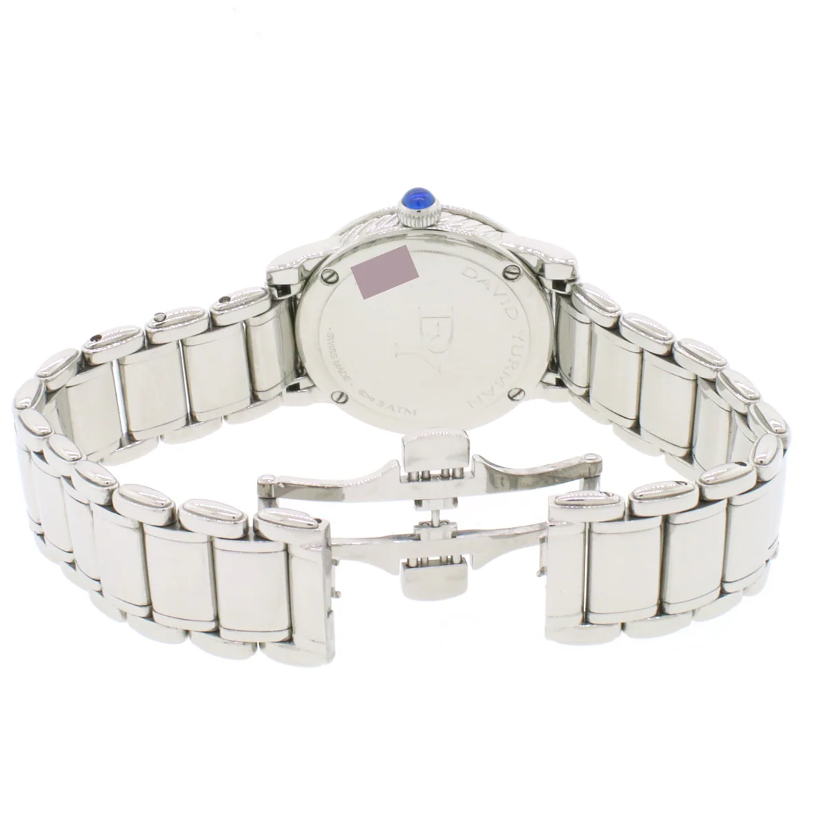 David Yurman Factory Diamond Bezel White Ceramic Stainless Women's Quartz Watch 29.5mm T717-S - Image 7