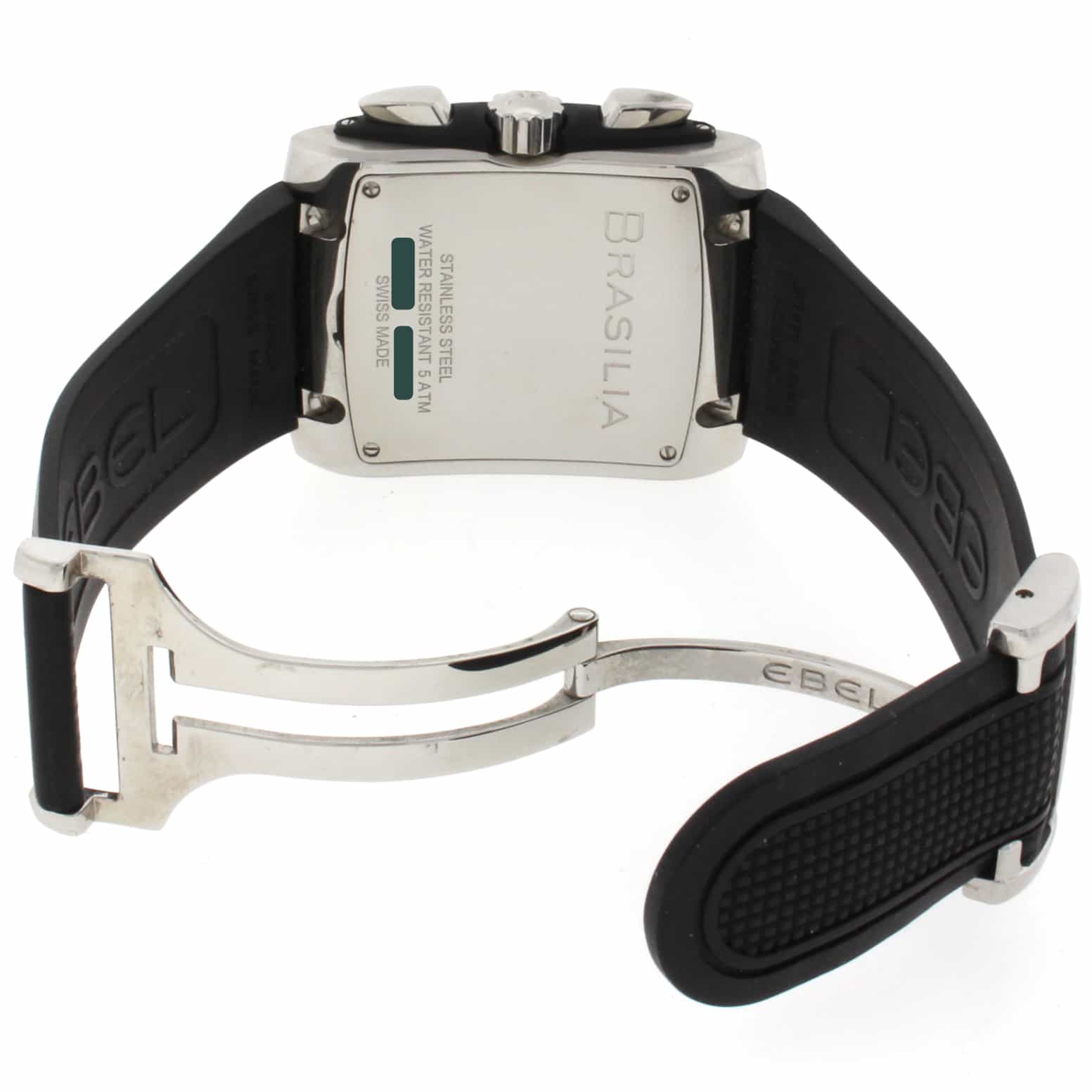 Ebel Brasilia Chronograph Black Dial Stainless Steel Automatic Mens Watch E9126M52 - Image 7