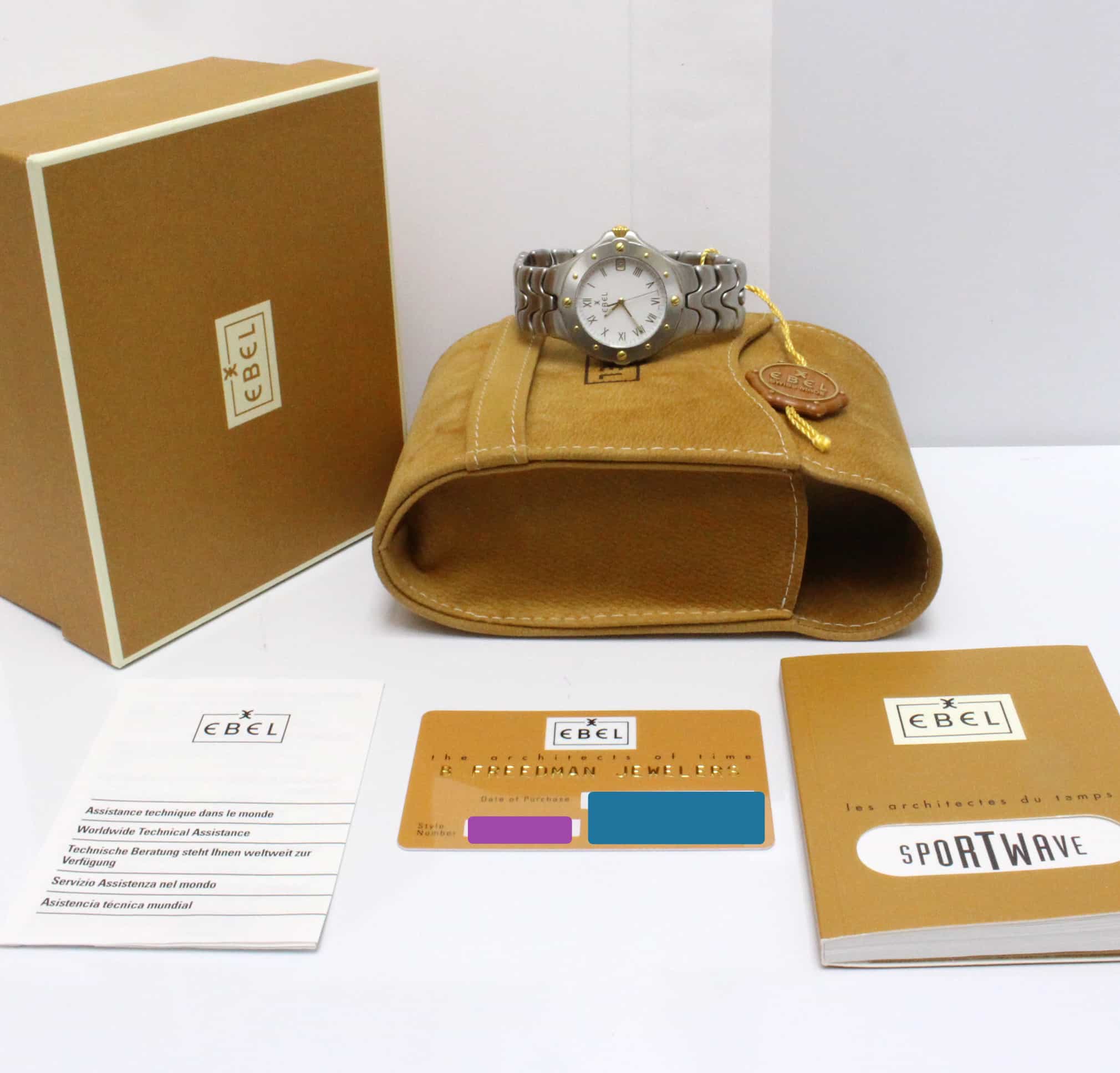 Ebel Sportwave 2-Tone 18K Gold & Steel White Dial 38MM Mens Watch E6187631 - Image 3