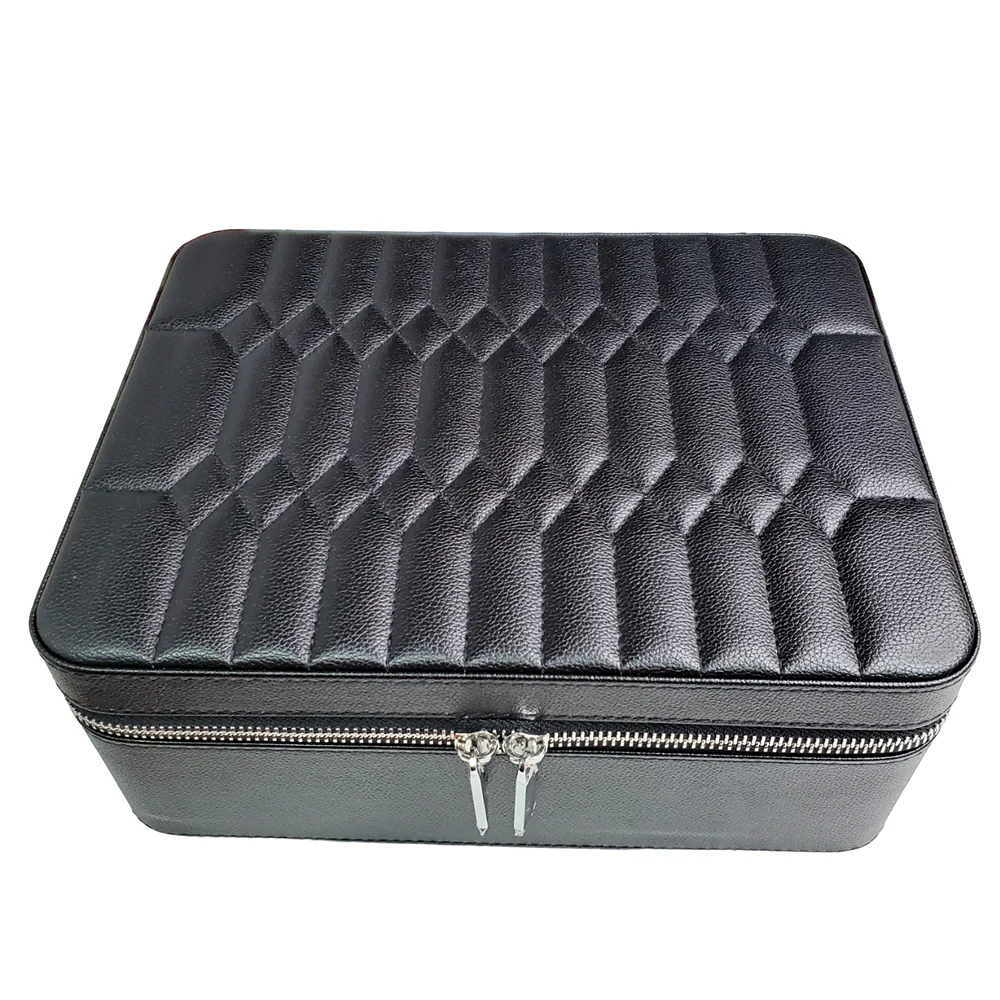 ElegantSwiss Watch Leatherette Case 4 Slots and Jewelry Organizer for Travel/Display - Image 3