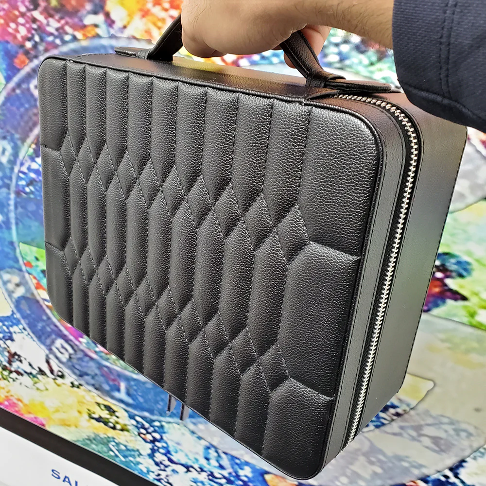 ElegantSwiss Watch Leatherette Case 4 Slots and Jewelry Organizer for Travel/Display - Image 4