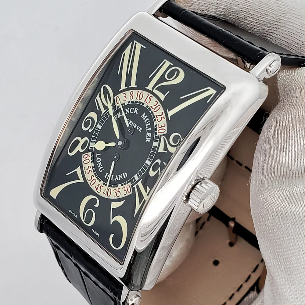 Franck Muller Large Long Island Bi-Retrograde White Gold Black Dial Watch 1100DS-R - Image 2