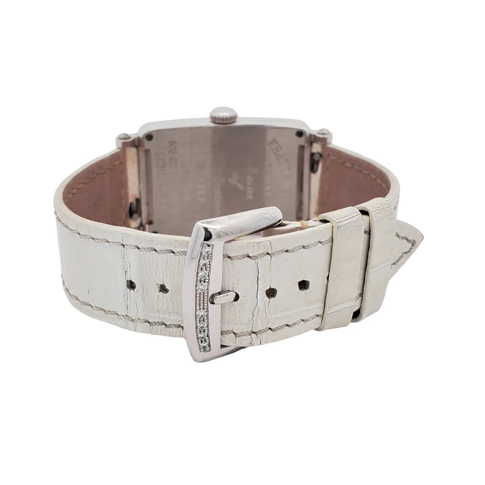 Franck Muller Long Island 23mm Quartz White MOP Factory Diamond Bezel/Lugs Steel Watch 902QZ REL MOP D 1R Box Papers - Image 9