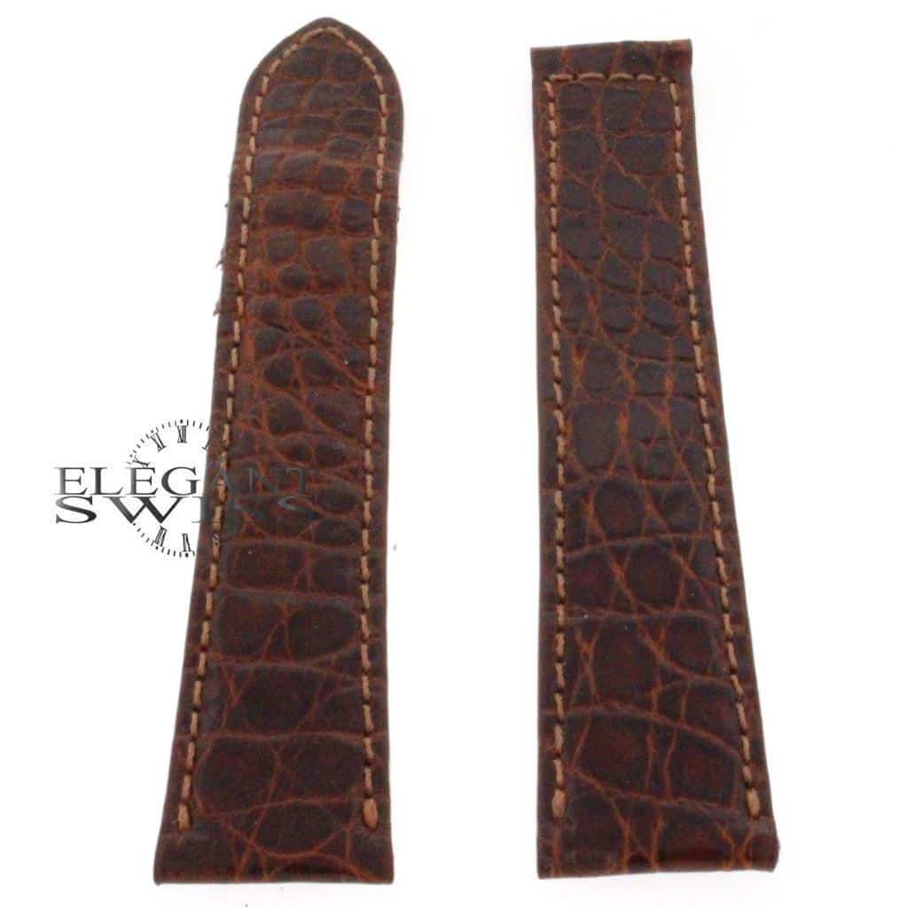 Genuine Cartier Crocodile Shiny Brown Leather Strap KD20GD30 18MM - Image 3