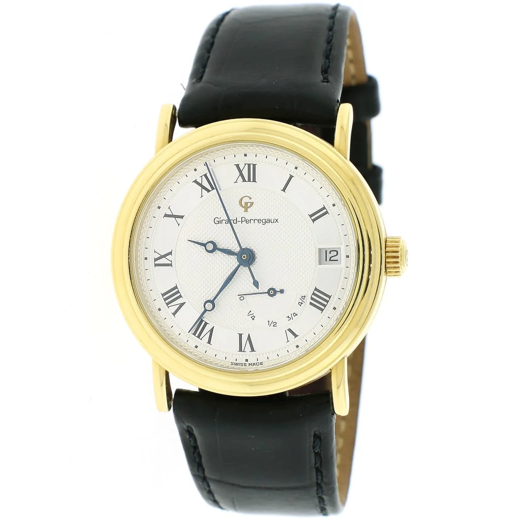 Girard Perregaux 18K Yellow Gold 34MM Factory Roman Dial Power Reserve Automatic Watch 4795