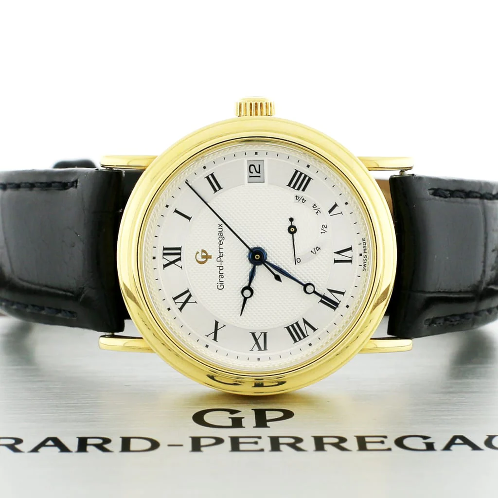 Girard Perregaux 18K Yellow Gold 34MM Factory Roman Dial Power Reserve Automatic Watch 4795 - Image 2