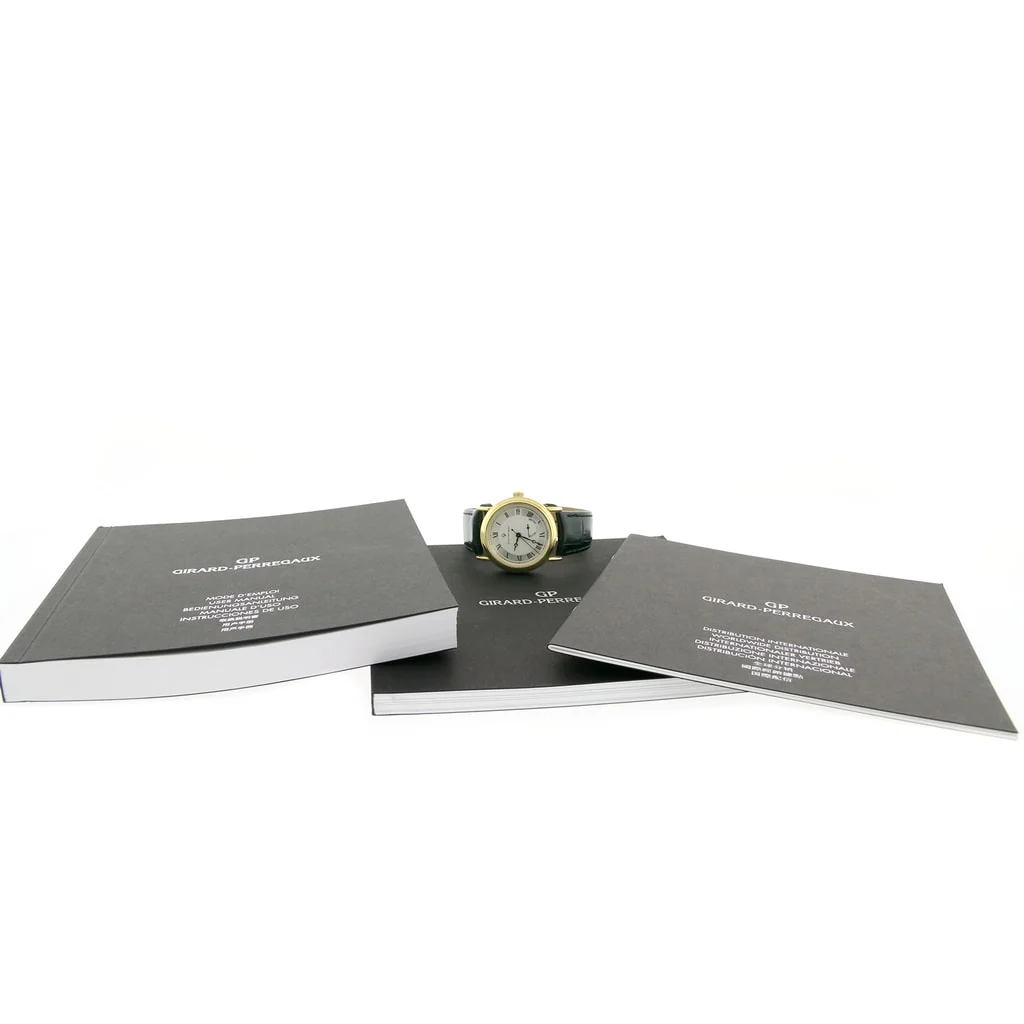 Girard Perregaux 18K Yellow Gold 34MM Factory Roman Dial Power Reserve Automatic Watch 4795 - Image 3
