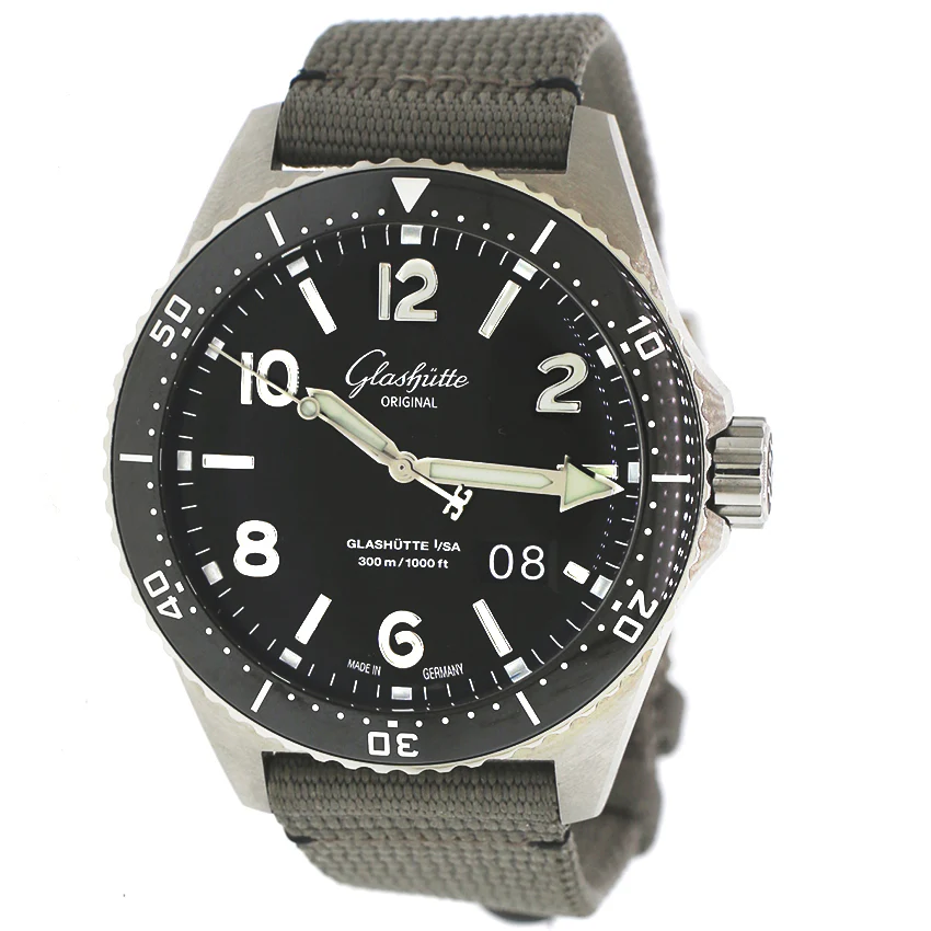 Glashütte Original SeaQ Panorama Date 43mm Watch 1-36-13-01-80-34 Box Papers