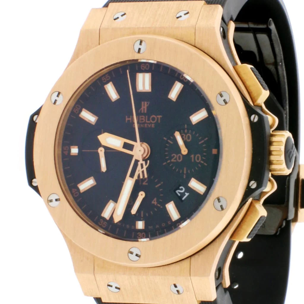 Hublot Big Bang 18K Rose 44MM Black Index Dial Chronograph Automatic Mens Watch 301.PX.1180.RX - Image 4
