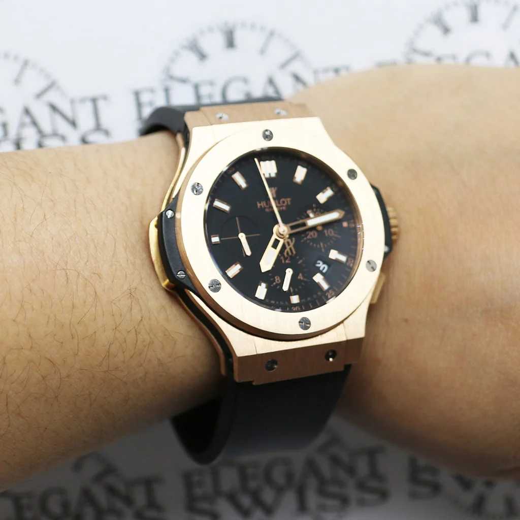 Hublot Big Bang 18K Rose 44MM Black Index Dial Chronograph Automatic Mens Watch 301.PX.1180.RX - Image 6