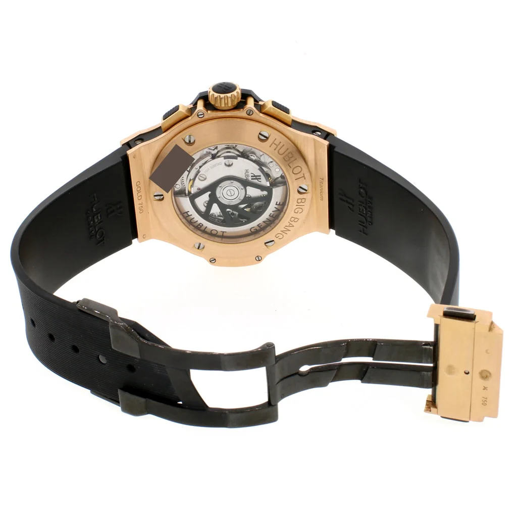 Hublot Big Bang 18K Rose 44MM Black Index Dial Chronograph Automatic Mens Watch 301.PX.1180.RX - Image 7