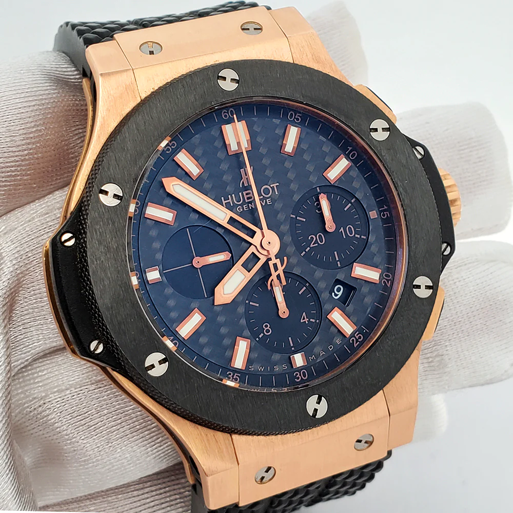 Hublot Big Bang 44mm Carbon Fiber Dial Ceramic Bezel Rose Gold Watch 301.PM.1780.RX - Image 2