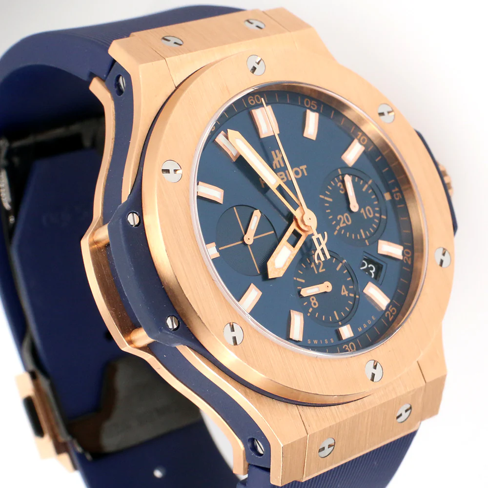 Hublot Big Bang 44mm Rose Gold Blue Dial Watch 301.PX.7180.LR Box Papers - Image 3