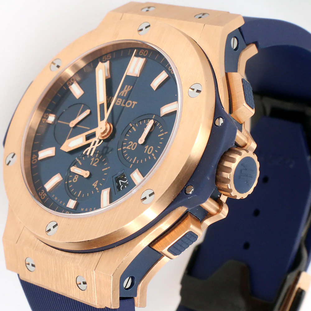 Hublot Big Bang 44mm Rose Gold Blue Dial Watch 301.PX.7180.LR Box Papers - Image 4