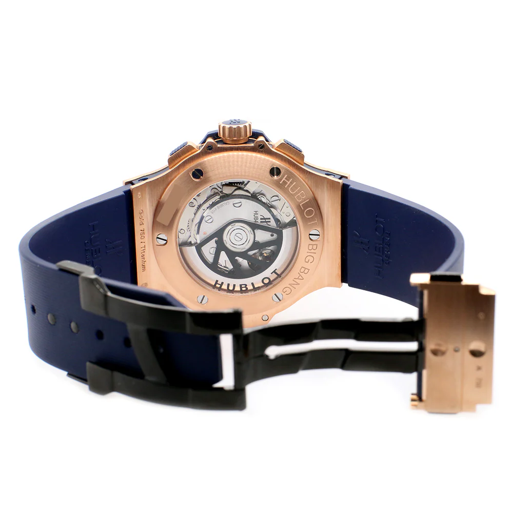 Hublot Big Bang 44mm Rose Gold Blue Dial Watch 301.PX.7180.LR Box Papers - Image 7