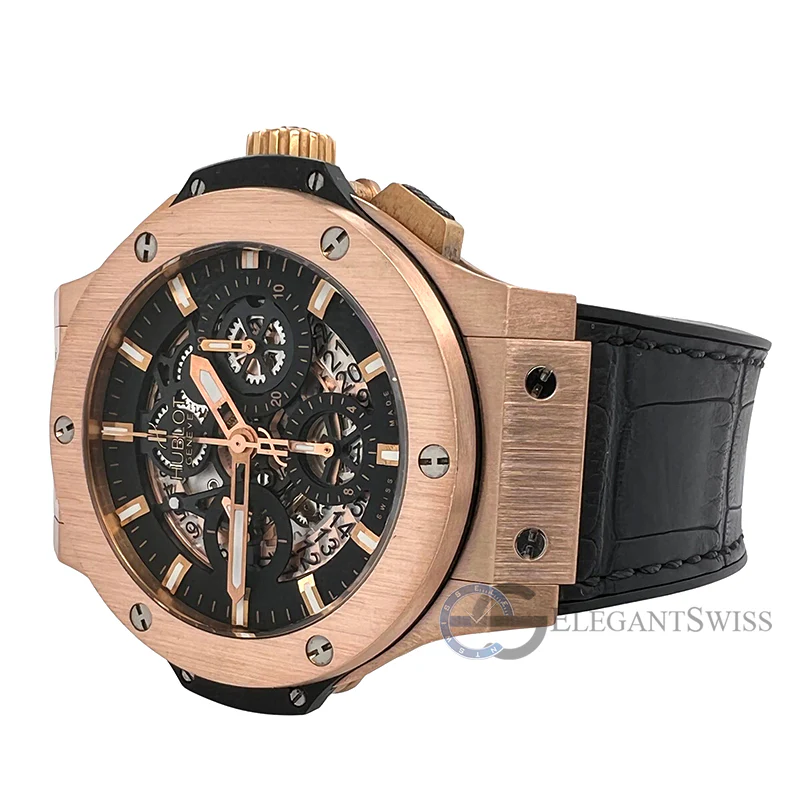 Hublot Big Bang Aero Bang 44mm Skeleton Dial Rose Gold Watch Box Papers - Image 3