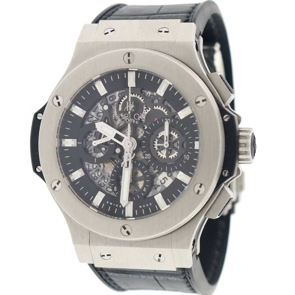 Hublot Big Bang Aero Bang Black Skeleton Dial 44MM Chronograph Automatic Stainless Steel Watch 311.SX.1170.GR