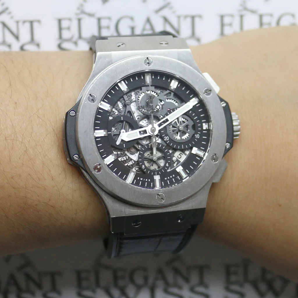 Hublot Big Bang Aero Bang Black Skeleton Dial 44MM Chronograph Automatic Stainless Steel Watch 311.SX.1170.GR - Image 4
