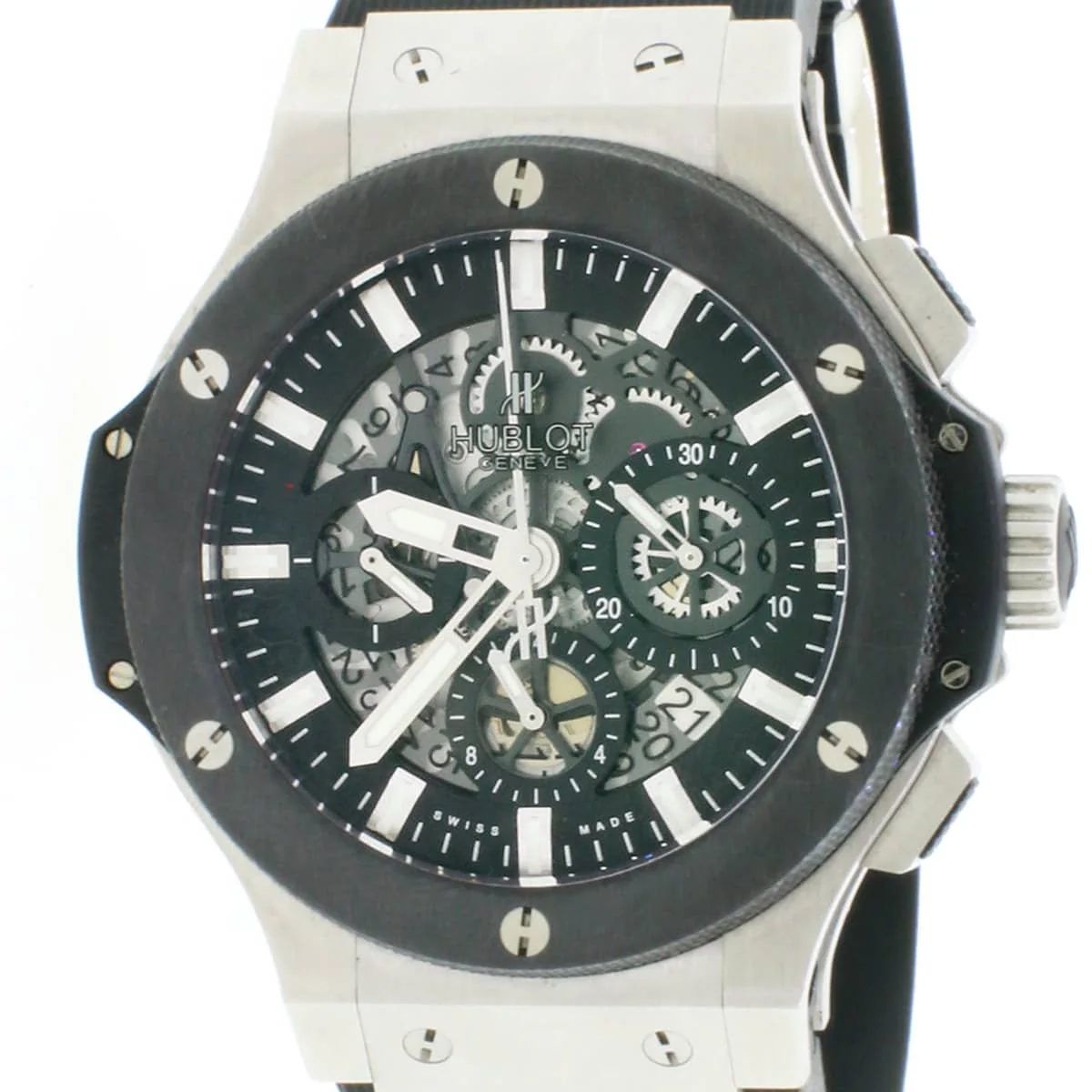 Hublot Big Bang Aero Bang Black Skeleton Dial Ceramic Bezel 44MM Chronograph Automatic Stainless Steel Watch 311.SX.1170.RX w/ Box Papers - Image 7